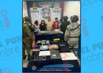 Un predio asegurado junto con cinco detenidos, armados y con droga