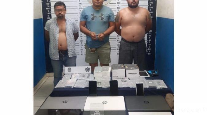 Capturan a trío de ladrones, tras rápida reacción policial en Playa del Carmen