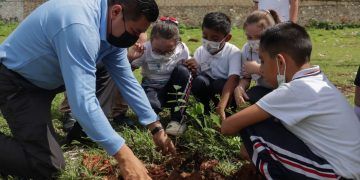 Entusiasta jornada de reforestación en el Hispano Mexicano del Sureste