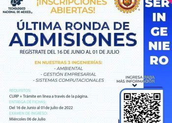 En el TecNM Valladolid, a punto de cerrar la segunda oportunidad para el examen de admisión