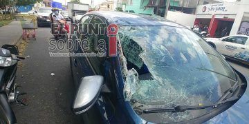Caballo que deambulaba sin jinete ocasiona daños a dos vehículos en Cancún