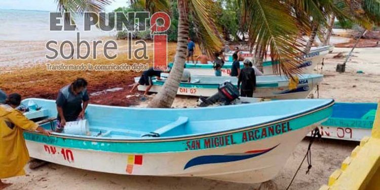 Efectos de Agatha impactan a pescadores de zona costera de Felipe Carrillo Puerto