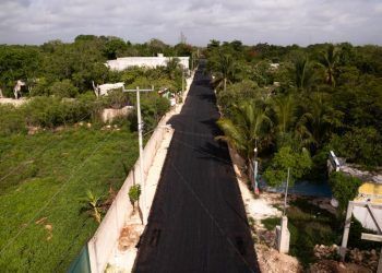 Nuevo tramo de calles rehabilitadas en la colonia Emiliano Zapata
