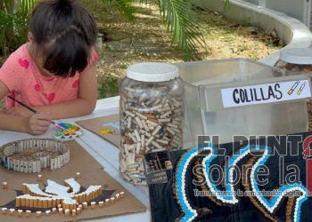 Artista plástico crea 20 obras de arte usando más de 40 mil colillas arrojadas en playas solidarenses