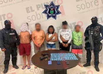 Capturan a cinco individuos relacionados al narcomenudeo y extorsión en Tulum