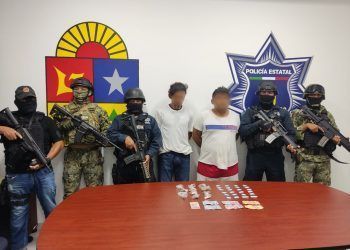 A DISPOSICIÓN DE LA FGE: Dos presuntos narcomenudistas detenidos en Tulum
