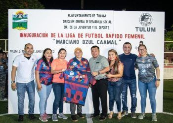 Inauguran en Tulum la Liga de Fútbol Rápido Femenil