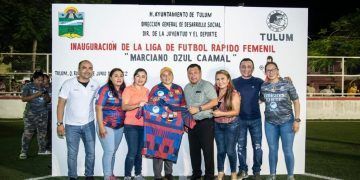Inauguran en Tulum la Liga de Fútbol Rápido Femenil