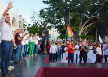 Acompaña Pablo Bustamante, a la Gobernadora Electa, Mara Lezama, en su magno cierre de la gira de agradecimiento
