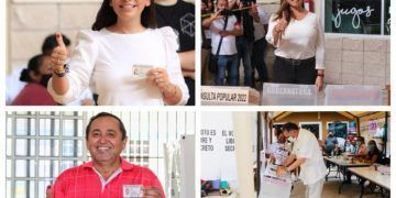 Acuden a votar 4 de los cinco candidatos a la gubernatura de Quintana Roo