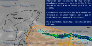 Protección Civil de Yucatán prevé posible desarrollo intenso de onda tropical sobre la región