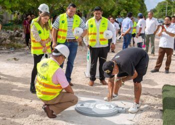 Entrega Marciano Dzul nuevo drenaje a habitantes de la Ya’ax Tulum