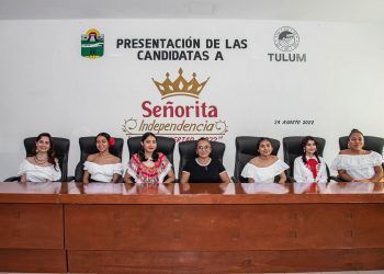 Presentan a las candidatas de las fiestas patrias en Tulum