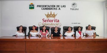 Presentan a las candidatas de las fiestas patrias en Tulum