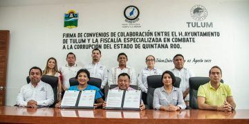 Ayuntamiento de #Tulum firma convenio con la Fiscalía Especializada en Combate a la Corrupción