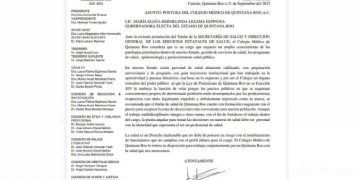 Pide colegio médico de quintana roo que el titular de los servicios estatales de salud reúna el perfil profesional