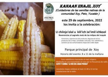 Milperos de Xoy, celebran este 29 de septiembre, al maíz maya