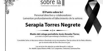 Nuestro mas sentido pésame al colega periodista Jesús Amador Torres