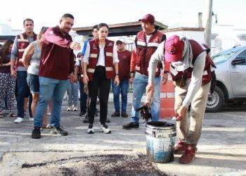 Supervisa Ana Patricia Peralta brigada de servicios públicos en SM 93