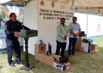 Gobierno de Mara dota a Bacalar de equipo tecnológico para enlazarse a Plataforma México