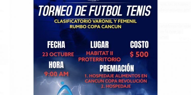 Todo listo para el segundo Torneo Municipal de Fut Tenis en Chetumal