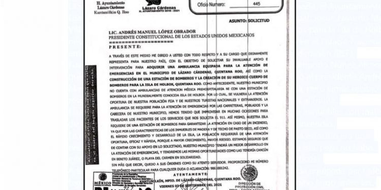 Nivardo Mena solicitó la estación de bomberos para Holbox en septiembre de 2021