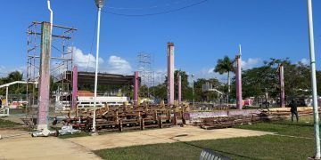 Avanzan los trabajos de rehabilitación del parque “Aarón Merino” en Chetumal