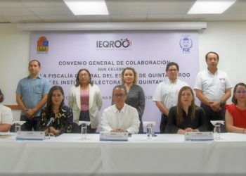 Firman FGE Quintana Roo y el Ieqroo convenio de colaboración para prevenir la violencia política contra las mujeres