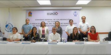 Firman FGE Quintana Roo y el Ieqroo convenio de colaboración para prevenir la violencia política contra las mujeres