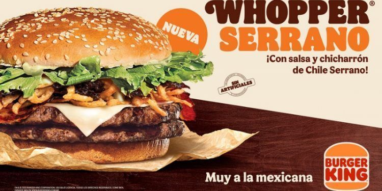 Burger King® presenta la nueva Whopper® serrano, todo el sabor mexicano dentro de su clásica hamburguesa