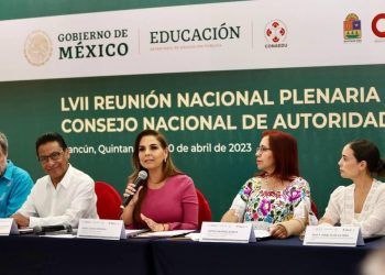 Mara Lezama habla de la justicia social que traerá el Tren Maya con el sector educativo del país