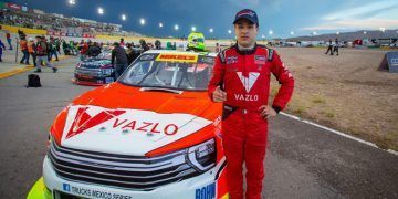 Duro contacto, dejó fuera a Mateo Girón en la nocturna de Trucks México Series