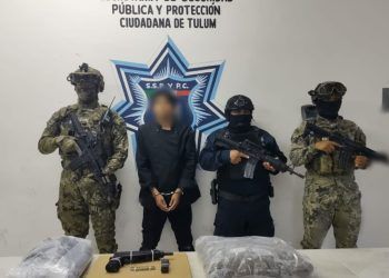 Aseguran a presunto narcomenudista en Tulum