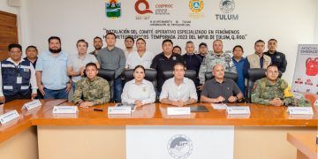 Instalan en Tulum Comité Operativo Especializado en Fenómenos Hidrometeorológicos Temporada 2023