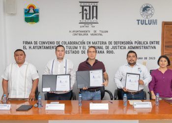 Diego Castañón encabeza firma de convenio con el Tribunal de Justicia Administrativa
