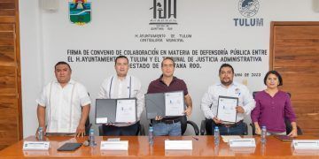 Diego Castañón encabeza firma de convenio con el Tribunal de Justicia Administrativa