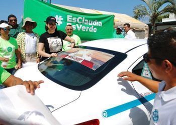 Estefanía Mercado realiza intensa promoción de Claudia Sheinbaum en Playa del Carmen
