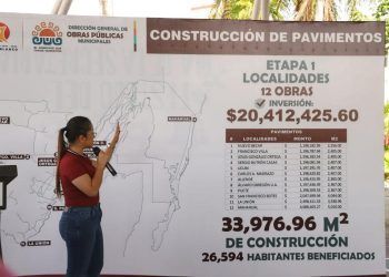 Anuncia Yensunni Martínez construcción de pavimentos con inversión de 20 millones de pesos
