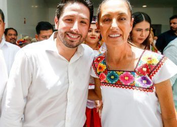 Acompaña Renán Sánchez a Claudia Sheinbaum en su gira por Quintana Roo