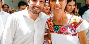 Acompaña Renán Sánchez a Claudia Sheinbaum en su gira por Quintana Roo