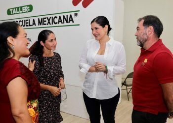 Estefanía Mercado, Elda Xix y Humberto Aldana aliados de las y los docentes de Playa del Carmen