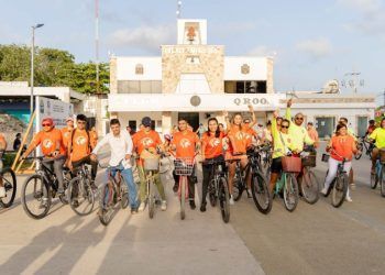 Tulum realiza tercera rodada naranja actívate, únete y di no a la violencia contra las mujeres y niñas”