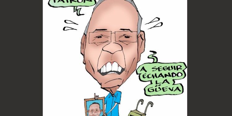 Caricatura: Con un pie en la calle