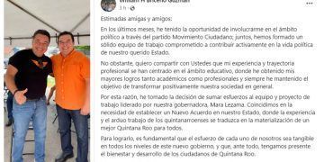 Delegado municipal de MC en Othón P. Blanco se suma al trabajo de Mara Lezama
