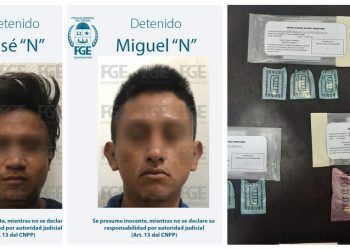 Capturan a dos sujetos por su probable participación en delitos contra la salud