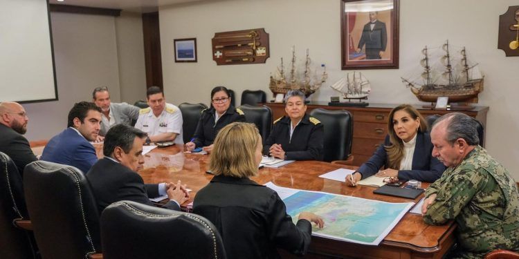 Mara Lezama revisa con la Secretaría de Marina el impulso para el sur del estado