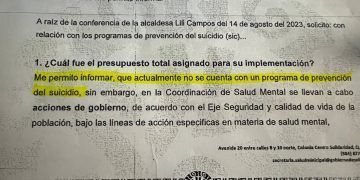 Lili Campos “blofea” con supuesta Brigada Anti-Suicidio y no asigna un centavo de presupuesto