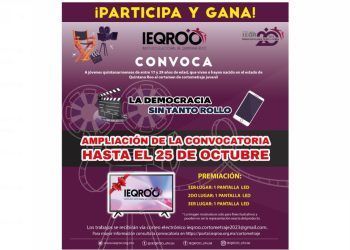IEQROO amplía la convocatoria del concurso “La democracia sin tanto rollo”