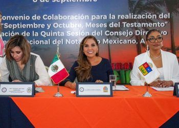 Firma Mara Lezama convenio para la campaña “Septiembre y Octubre: Meses del Testamento”