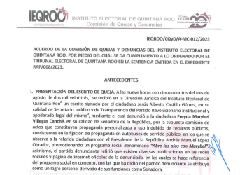IEQROO da duro golpe a Maribel Villegas
